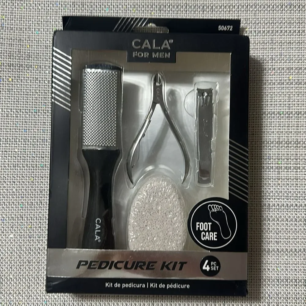 CALA Men’s Proffesional Grade Pedicure Care Kit Travel Set of 4